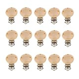 Perfk ベビー　赤ちゃん　木製　おしゃぶりホルダー　おしゃぶりクリップ　おしゃぶりチェーン　DIYホルダー　全10色 - ナチュラル