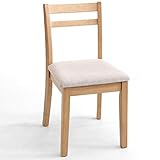 タンスのゲン ダイニングチェアー ２脚セット ファブリック 木製 ナチュラル アイボリー 11719112 01