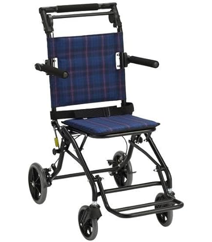 Amazon | マキテック 車椅子 コンパクト 楽ティ 介助式 迷彩ブルー