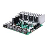 Hbaebdoo オーディオのアンプボード ハイファイ デジタル リバーブパワーアンプ 250W X 2 2.0オーディオのプリアンプ リア増幅器とトーンのコントロールE3-004