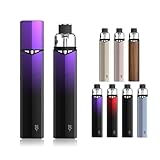 ZQ Xtal Max 電子タバコ スターターキット 1200mAh 2.5ml ベイプ vape マグネット式キャップ付き POD Type-C充電 本体 禁煙パイポ 禁煙グッズ ニコチンなしタバコなし (Black-Purple)