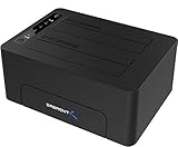 SABRENT USB 3.0 - SATA デュアルベイ 外付けハードドライブ ドッキングステーション 1.5インチまたは3.5インチHDD、SSD ハードドライブデュプリケーター/クローナー機能付き [10TBサポート] (EC-DSK2)