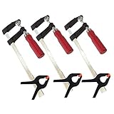 F型 クランプ 3個 ＋ A型 クリップ 3個セット 木材 工作 溶接 作業 用 50mm × 200mm