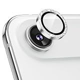Podick レンズカバー iPhone Air用 カメラフィルム キラキラ 9H強化ガラス アルミ合金 耐衝撃 いphone17Air カメラ保護 高透過率 キズ防止 露出オーバー防止 全面保護 気泡ゼロ 指紋防止 貼り付け簡単 アイフォン17エア 対応 独立型レンズプロテクター(17Air,シルバー)