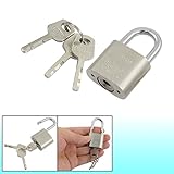 uxcell Jewleryボックスのシルバートーンセキュリティロック南京錠3つのキーのw