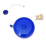 SODIAL(R)3Pcs x 1.5Mリトラクタブルボディ巻き尺、ランダムな色
