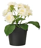 IKEA FEJKA人工鉢植えSmallイエローローズプラント7 " Tall 3 1 / 2ポット直径