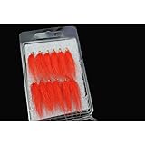Tigofly 12個入り ブラウン オレンジ-レッド ポラーフライ ゆっくり沈むサーモン トラウト スチールヘッド ミノー フライフィッシング フライ ルアー フライセット サイズ #8