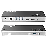 WAVLINK 8K デュアルディスプレイポート サンダーボルト 3 ドッキングステーション 60W充電 デュアルディスプレイポート 1.4