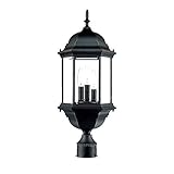 Acclaim 5187BK/SD Madison Collection 3-Light Post Mount Outdoor Light Fixture, Matte Black [並行輸入品]
