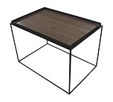 北新工業トレイテーブル600x400BKウォールナット HBW-043