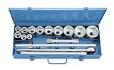 22 Piece Socket Set with Fine Toothed/Dial Change Ratchet [並行輸入品]