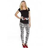 AngelマタニティレディースコットンTwill Cropped Pants in Zebra Print US サイズ: 2X-L カラー: ブラック