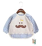 (ラボーグ)La Vogue ベビー キッズ 食事 エプロン 長袖 スモック 赤ちゃん よだれかけ ビブ スタイ 男の子 女の子 幼稚園 入園 洗い替え 可愛い ブルー 100