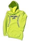 ソフトボールSoftballパーカー( Life ) Adult-Medium イエロー NGildanG125Y-M