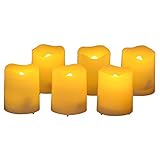 Pansdore Mini Votive Flameless LED Candles with Remote Control Tea light Candles Melted Edge White C