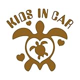 imoninn KIDS in car ステッカー　【シンプル版】　No.07　ホヌさん　（ゴールドメタリック）