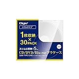 （まとめ買い）ナカバヤシ Digio CD/DVD/Blu-ray プラケース スリムタイプ 30パック CD-093-30C 【×3】