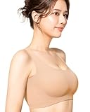 [バンビウォーター] ナイトブラ ブラジャー シームレス セットアップ可能 ノンワイヤー ベージュ Lサイズ 外出時もおうちも 1日中使える