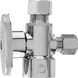 Keeney 2902PCLF 1/2-Inch FIP by 3/8-Inch by 1/4-Inch Lead Free Quarter Turn 3 Way Valve, Chrome [並行輸