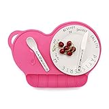 お食事マット ランチョンマット ベビー テーブルマット Baby 子供給食用具 シリコン製 防水 すべり防止 吸盤付き ポケット付き (ピンク)