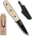 モーラナイフ (Morakniv) フィン ブラックブレード ステンレス アッシュウッド フルタングナイフ 小型ナイフ 木製ハンドル 刃厚約2.0mm キャンプナイフアウトドアナイフ