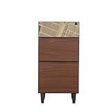 国産サイドチェスト 大川家具 サイドワゴン 3段 デザイン家具ココアシリーズ 幅40㎝ 天然木製 完成品 おしゃれ ウォールナット 大川家具 (幅40 サイドチェスト)