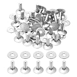 PATIKIL レザーリベット 12x4x12mm バー 100セット ワッシャー アルミファスナー 留め具 皮革工具 手芸パーツ メタルスタッド ポスト レザークラフト ベルト 財布 首輪 DIYクラフト