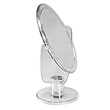 TukTekホームファンシークリア両面テーブルトップVanity用のミラーメイクアップ&面360度回転X 1 & 2 x倍率のベッドルームドレッサー&バスルームカウンタ