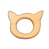 Cat Wood Baby Teethers Natural Organic Beachwood Unfinished [並行輸入品]