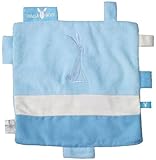 Wallaboo Cerise and Friends Security Blankets, 9 x 9 inch, Cuddly Toy, Blue by Wallaboo