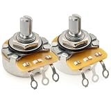 CTS 450 A250K+B250K ポット ショートスプリットシャフト1/4インチ 10% A/Bカーブ ポテンショメーター エレキギターベース用(1A1Bセット)