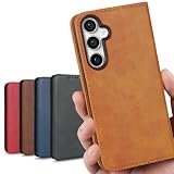 S23 FE galaxy ケース 手帳型 Galaxy S23 FE SCG24 au ケース GalaxyS23FE ケース S23FE サムスン ギャラクシー S23FE カバー スマホケース S23FEケース 適用 case iCoverCase 内蔵マグネット カードケース スマホケース 携帯カバー カード入れ スタンド 落ち着いた色 レトロ ライトブラウン