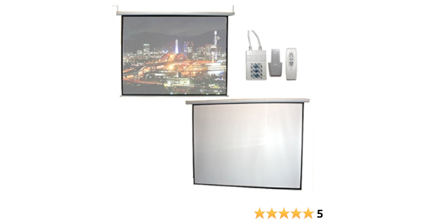 Amazon 高画質プロジェクタースクリーン 100型 電動格納リモコン ホームシアター 吊り下げ式 フルハイビジョン スクリーン 通販