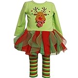 Linyuan Christmas コスチューム Girl Long Sleeve Top + Trouser 服セット Fashion Clothes