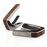 Thalia Guitar Capo - エキゾチックシリーズ(ユニバーサルオクターブタッチフレットパッド2個付き新モデル)クロム-サントスローズウッド