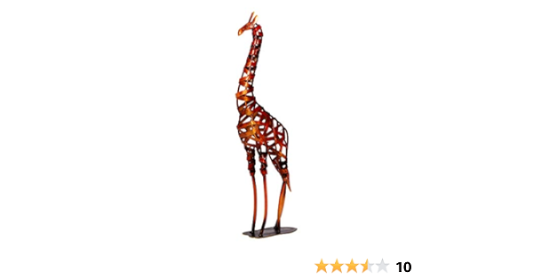 Amazon Tooarts 金属 彫刻 鉄編ま キリン ホーム ファニシング アーティクル 手工芸品 置物 オブジェ オンライン通販