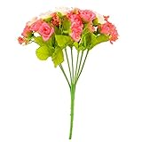 TOPmountain 21頭 新美しいエレガント 人工ミニ ローズバッドのフェイク シルクフラワーアレンジメント ウェディングパーティーのホーム 庭の装飾