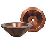 Whitehaus WHOCTDWV16-SCO Copperhaus 16 1/4-Inch Decagon Shaped Above Mount Basin with Smooth Texture