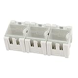 3pcsのプラスチックSMT SMD電子部品収納ボックスオーガナイザーホワイト