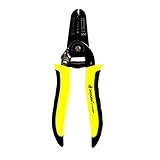 Dolity 多機能　ワイヤーストリッパー　小型　ケーブル　クリンパー　人間工学　ペンチ　7インチ　イエロー