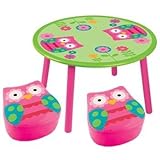 Stephen Joseph Table With 2 Chairs (Owl) [並行輸入品]