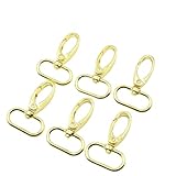 KUKU工房 ナスカン 回転式金具 6個セット (内径25mm, ゴールド)