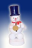 およそ 8 cm のクリスマス図テーブル図木製の鉱石山のトランペットの高さの雪の人 Musi Kant