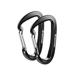 Brotree ロックカラビナ 12KN(1200kg) 登山釦 スリング Dリングキーホルダー クライミング アルミオートロック ロッキンカラビナ 超軽量 ハンモック キャンプ用 セルフロック バックパック脱落防止