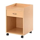 【完成品】 木製 サイドチェスト サイドテーブル キャスター ナイトテーブル 収納 電話台 ナチュラル