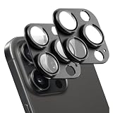 【宇宙航空素材】For iPhone 16 Pro Max/iPhone 16 Pro カメラフィルム レンズ保護 ９H硬度 強化ガラス製 衝撃吸収 高透過率 気泡ゼロ iPhone 16 Pro カメラフィルム 防水防塵 露出オーバー防止 キズ防止 粘着性強い 一体式 iPhone 16 Pro カメラフィルム 2枚(ブラック)
