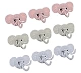 【9個セット】 かわいい ゾウさん エレファント形 壁 フック 3連 ドア ホルダー ハンガー 小物掛け