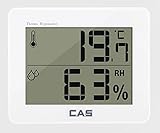 CAS デジタル温湿度計 アイコンで簡単にお部屋の快適度のチェック スタンド/壁掛け穴付き T003