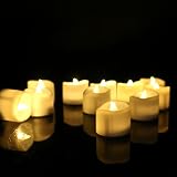 Electricキャンドル電池式TinyフレイムレスキャンドルPillars forクリスマスホーム飾り季節Celebrationキャンドル12パックTealights in Bulk Wedding